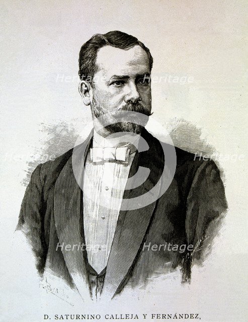 Saturnino Calleja (1855-1915), Spanish editor, engraving of Spanish and American Illustration.