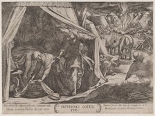 Plate 23: Judith and Holofernes, from 'The Battles of the Old Testament', ca...., ca. 1590-ca. 1610. Creator: Antonio Tempesta.