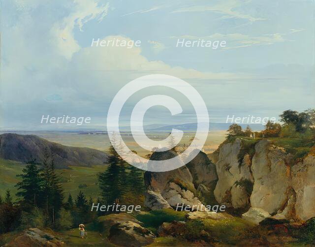 The Wiener-Neustädter Heide seen from Wetzelsdorf, 1843. Creator: Johann Nepomuk Passini.