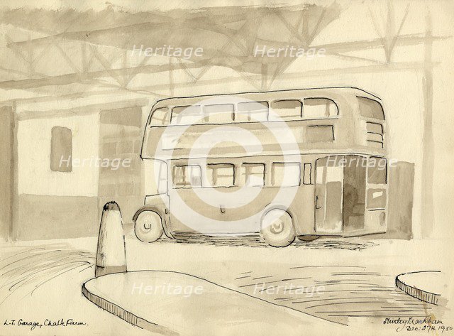 'L.T. Garage, Chalk Farm', 1950. Creator: Shirley Markham.