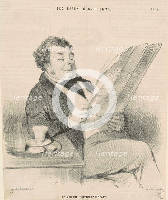 Un amour propre satisfait, 19th century. Creator: Honore Daumier.