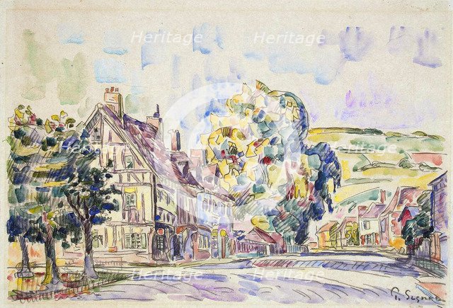 'Street with a Frame House in Normandy', c1925. Artist: Paul Signac