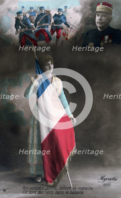 French WWI postcard, 1914-1918. Artist: Unknown