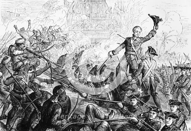 'Fletcher's Defence of the Redoubt at Tanjore', c1891. Creator: James Grant.