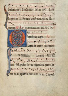 Initial Q: Saint Peter; Antiphonal, about 1260-1270. Creator: Unknown.