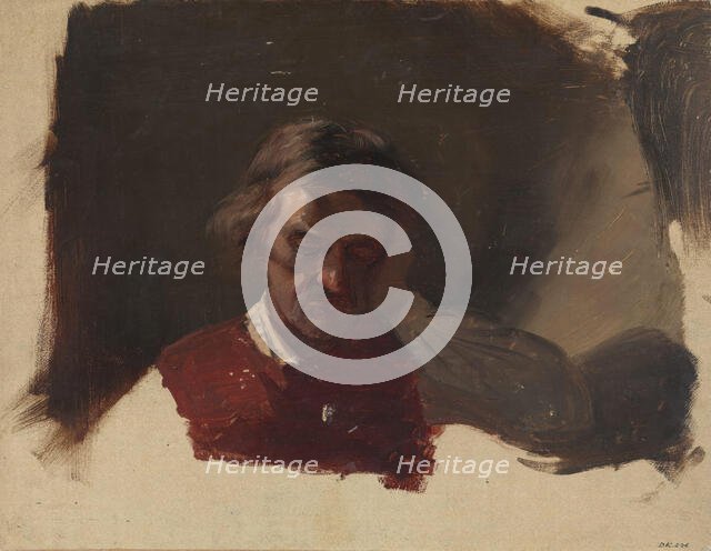 Farmer. Study for Low Church Devotion, probably 1847. Creator: Adolph Tidemand.