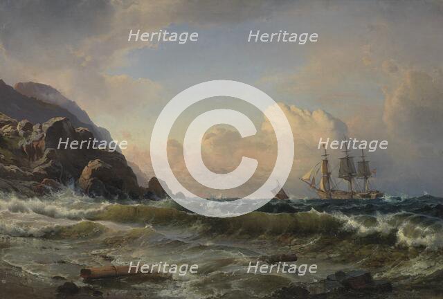 A Norwegian Coastline, 1868-1873. Creator: Carl Frederik Sorensen.