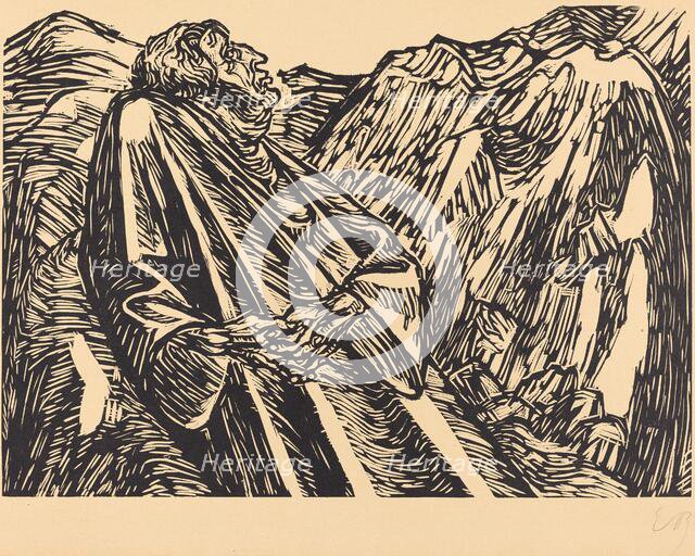 The Cliffs, 1920. Creator: Ernst Barlach.