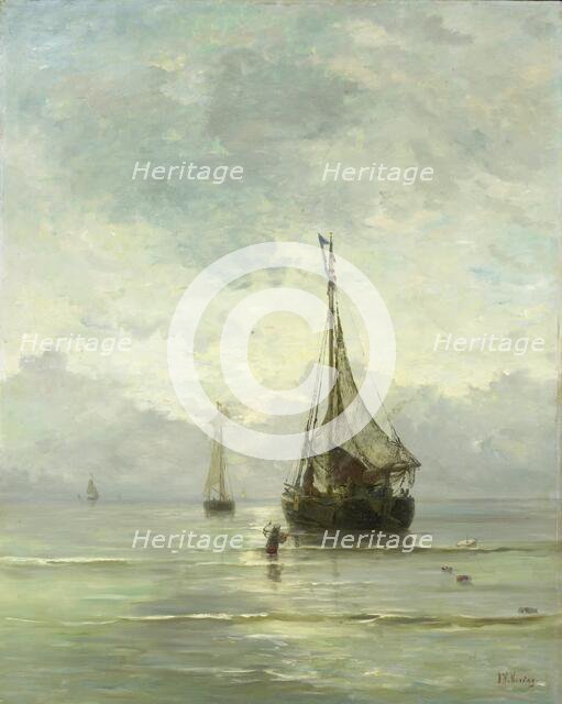 Calm sea, 1860-1900.  Creator: Hendrik Willem Mesdag.