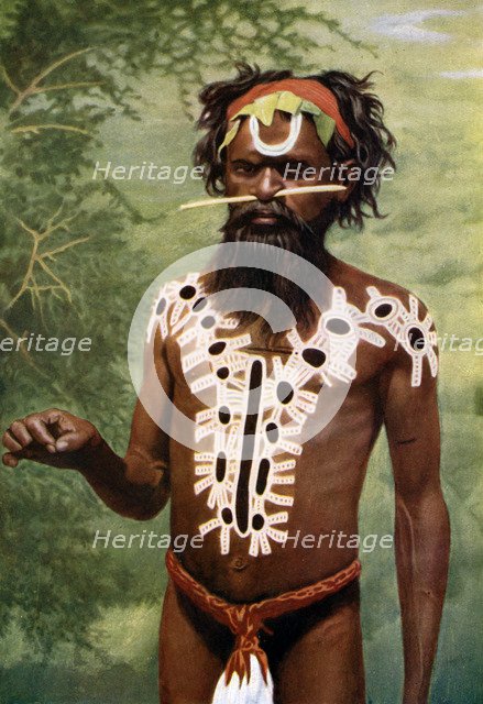 Medicine man, Australia, 1922.Artist: Spencer and Gillen