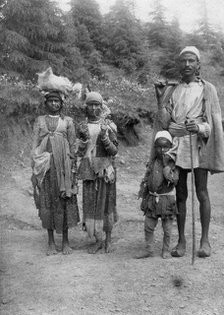 Hill tribe people, Chakrata, 1917. Artist: Unknown