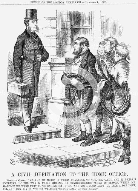 'A Civil Deputation to the Home Office', 1867. Artist: John Tenniel