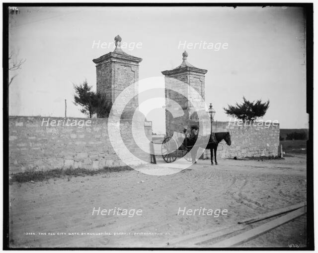 The Old City Gate, St. Augustine, c1894. Creator: William H. Jackson.