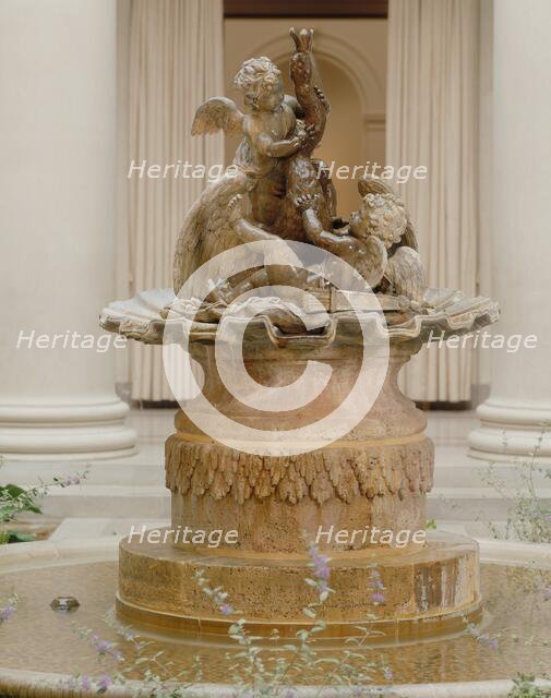 Cherubs Playing with a Swan, 1672-1673. Creator: Jean-Baptiste Tuby.