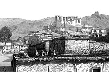 The Mission to Yarkund and Kashgar: Bazaar at Leh, Middle Thibet, 1874. Creator: Unknown.