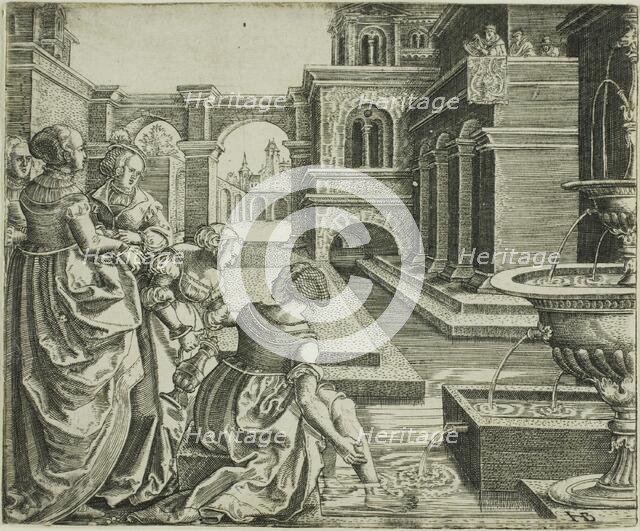 David and Bathsheba, c. 1545. Creator: Hans Brosamer.