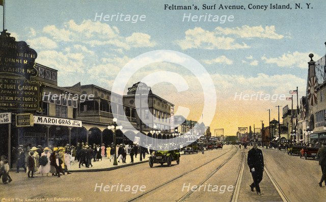 Feltman's, Surf Avenue, Coney Island, New York City, New York, USA, 1916. Artist: Unknown