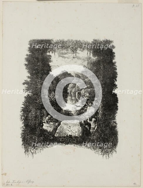 Frontispiece for Fables and Tales by Hippolyte de Thierry-Faletans, 1868. Creator: Rodolphe Bresdin.