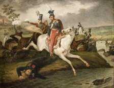 Death of Prince Józef Poniatowski, between 1815-1842. Creator: Unknown.