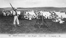 'The French Foreign Legion in their camp', c1910. Artist: Unknown