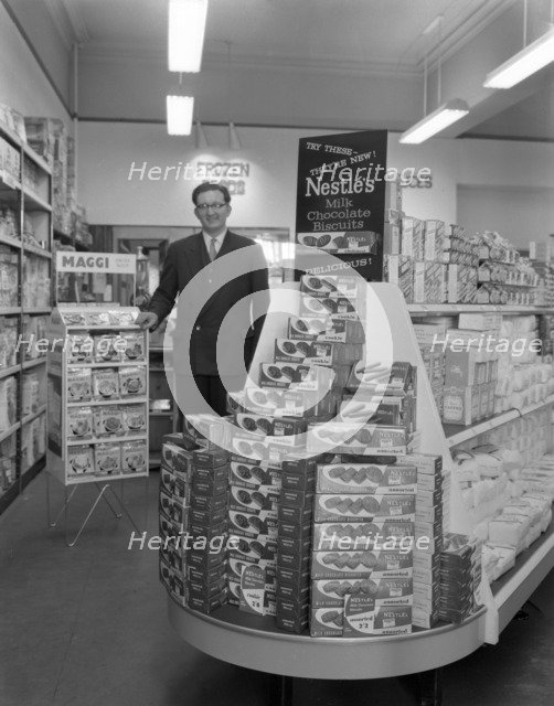 Nestle's shop display, Mexborough, South Yorkshire, 1959. Artist: Michael Walters