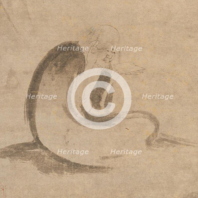 Reading a Sutra by Moonlight, ca. 1332. Creator: Unknown.