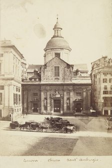 Church of the Name of Jesus, Saints Ambrose and Andrew, Genoa, 1870-1880. Creator: Alfredo Noack.