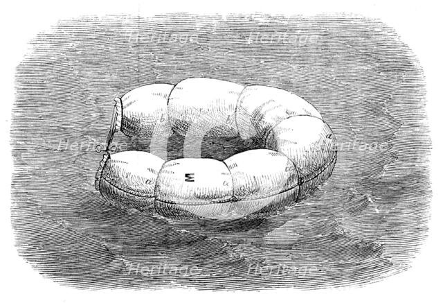 Rear-Admiral Ryder's floating hammocks for saving life at sea, 1871. Creator: Unknown.