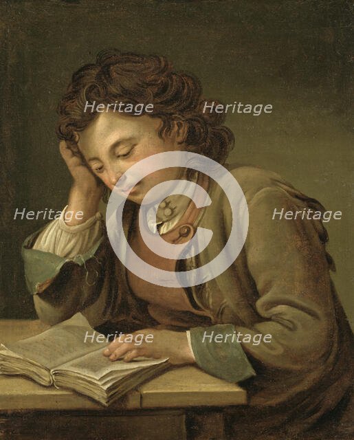 A Boy Reading, 1758. Creator: Per Krafft the Elder.