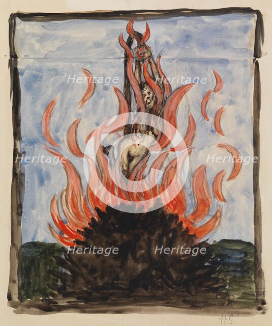 The Witch at the Stake, c1900. Creator: Hugo Simberg.