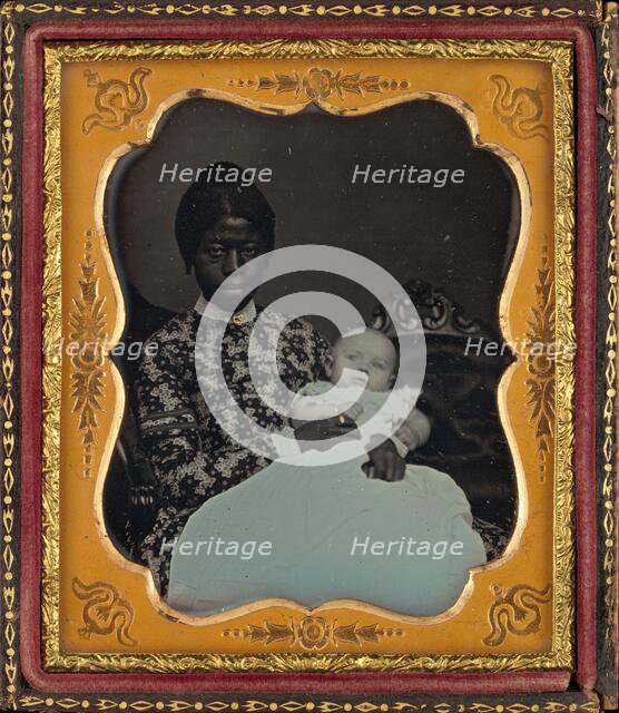 Portrait of a Woman and Baby, 1853. Creator: Unknown.