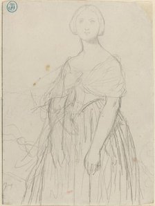 Sketch for Madame Moitessier. Creator: Jean-Auguste-Dominique Ingres.