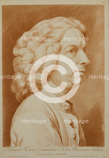 Portrait of the composer Francesco Geminiani (1687-1762).