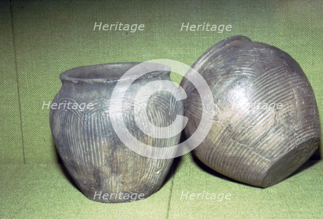 Two Celtic pots from Manching, Germany, 1st century BC. Artist: Unknown.