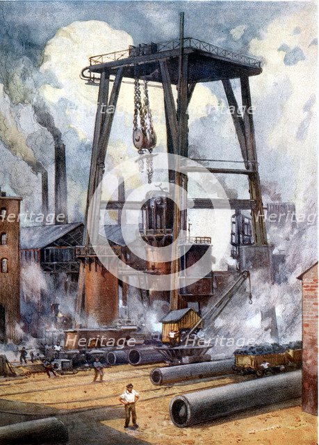 Steel works c1925. Artist: Unknown