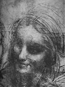 'Head of St. Anne - Virgin and Child with St. Anne and Infant St. John', c1480 (1945). Artist: Leonardo da Vinci.