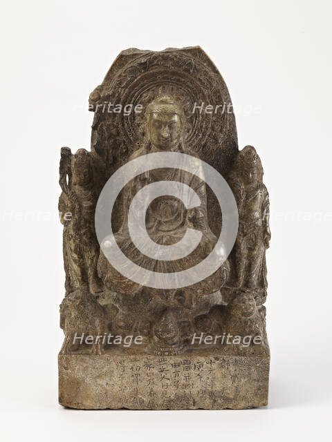 Buddhist trinity, Period of Division, Dated 550 CE. Creator: Unknown.