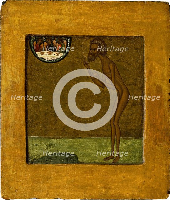 Basil the Blessed, End of 16th cen.. Artist: Russian icon  