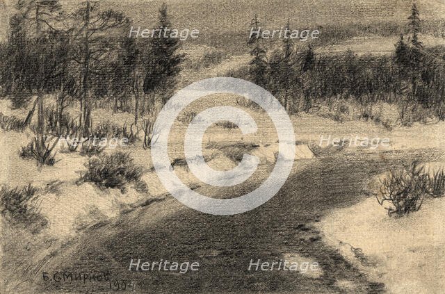 Taiga in the Krasnoyarsk Region, 1904. Creator: Boris Vasilievich Smirnov.