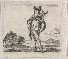 Mercury, from 'Game of Mythology' (Jeu de la Mythologie), 1644. Creator: Stefano della Bella.