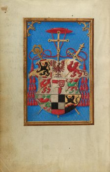 Blazon of Cardinal Albrecht von Brandenburg, about 1525-1530. Creator: Simon Bening.