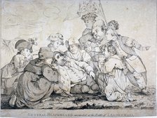'General Blackbeard wounded at the battle of Leadenhall', 1784.                            Artist: Anon
