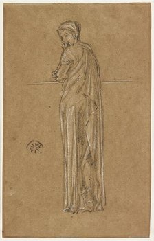 Draped Figure Standing, 1870-1873. Creator: James Abbott McNeill Whistler.