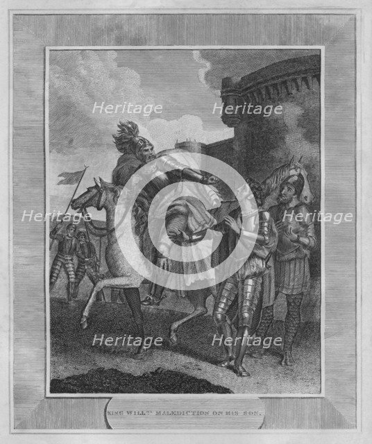 'King William's Malediction on his Son', 1838. Artist: Unknown.