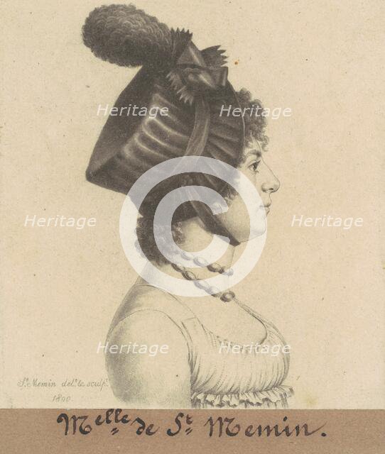 Étiennette-Charlotte-Adélaïde Févret de Saint-Mémin, 1799-1800. Creator: Charles Balthazar Julien Févret de Saint-Mémin.