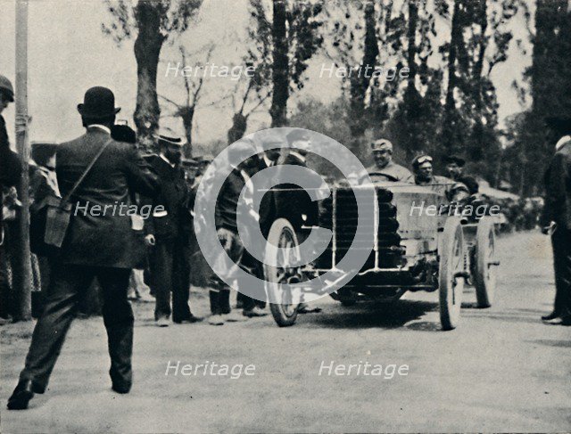 'Jarrott arrives at Bordeaux in the Race of Death', 1937. Artist: Unknown.