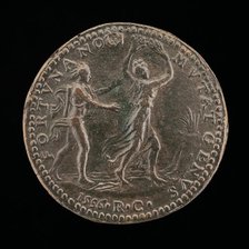 Apollo Pursuing Daphne [reverse], 1556. Creator: Medallist R.C..