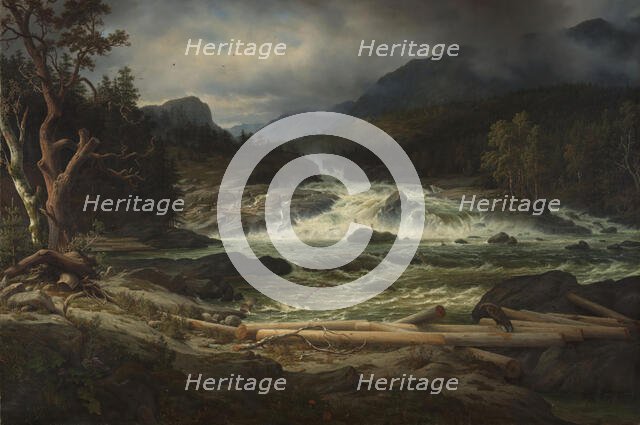 The Labro Falls at Kongsberg, 1837. Creator: Thomas Fearnley.