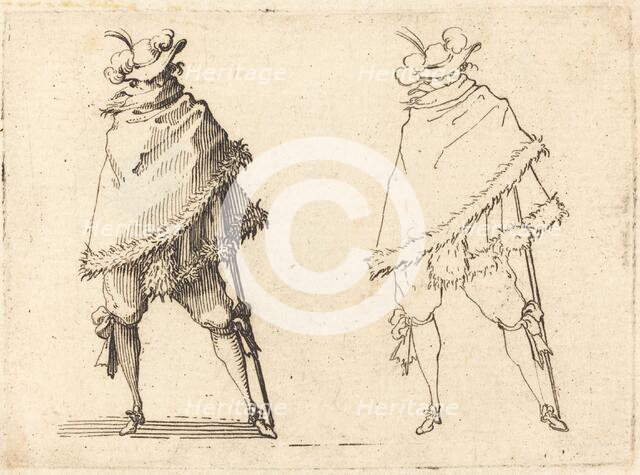 Man Wrapped in His Mantle, c. 1617. Creator: Jacques Callot.