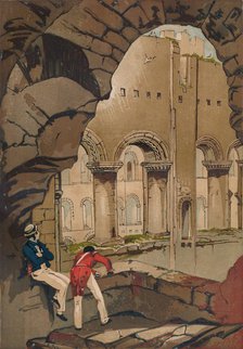 'Rochester Castle. - Interior', c1845, (1864). Artist: Unknown.